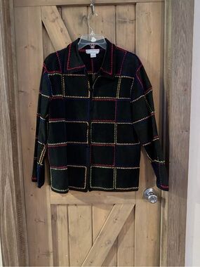 SMH Boutique Suede
Patchwork Boho Jacket
Womens L Embroidered
Grannycore Artsy